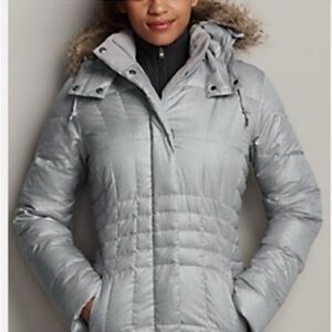Eddie Bauer Silver Puffer Jacket